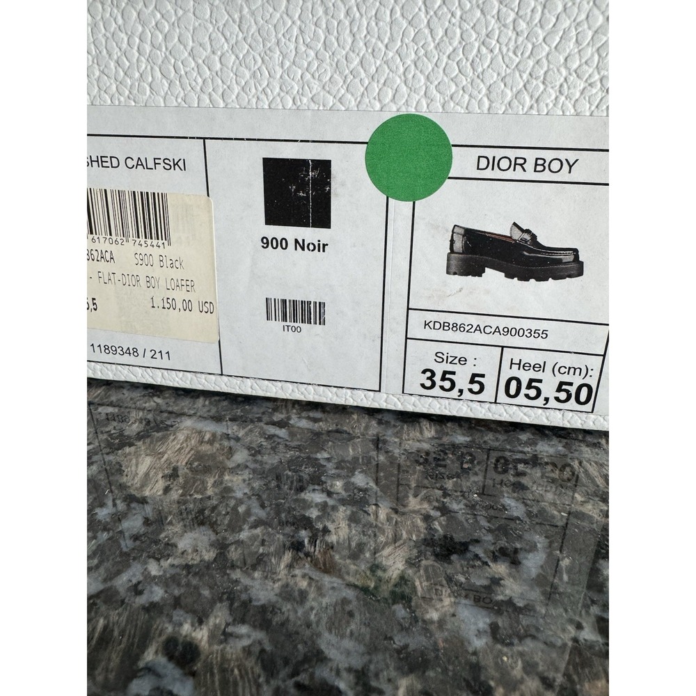 Dior Boy Platform Loafer $1150 Black Leather Dress Lug Shoes. NWB Sz 35.5 US 5.5 - Picture 12 of 16